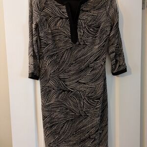 Studio One Monochrome Long Sleeve Dress